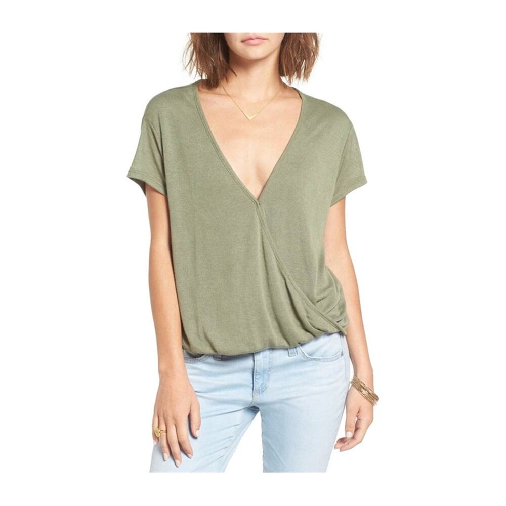 Free People Hoffman Surplice Short Sleeve Tee